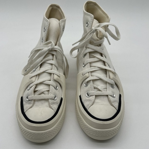 NEW Converse Chuck Taylor All Star HI Platform Sneakers White + A02832C SZ 11 - Picture 2 of 12